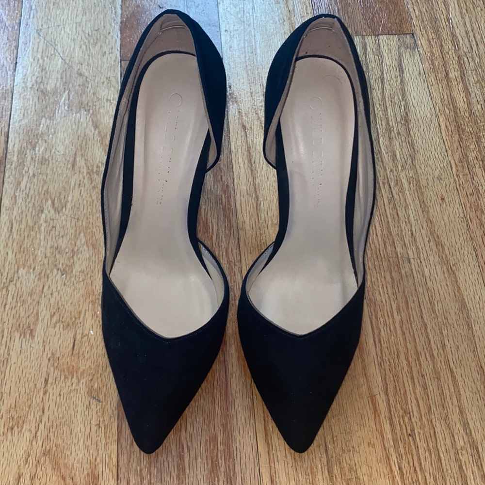 Black Suede Stiletto Pumps